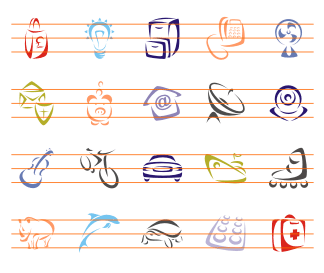 A collection of 510 styled icons in 7 thematic collections.