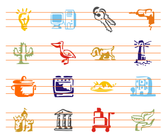 A collection of 1000 very useful grunge style icons in 18 thematic categories.